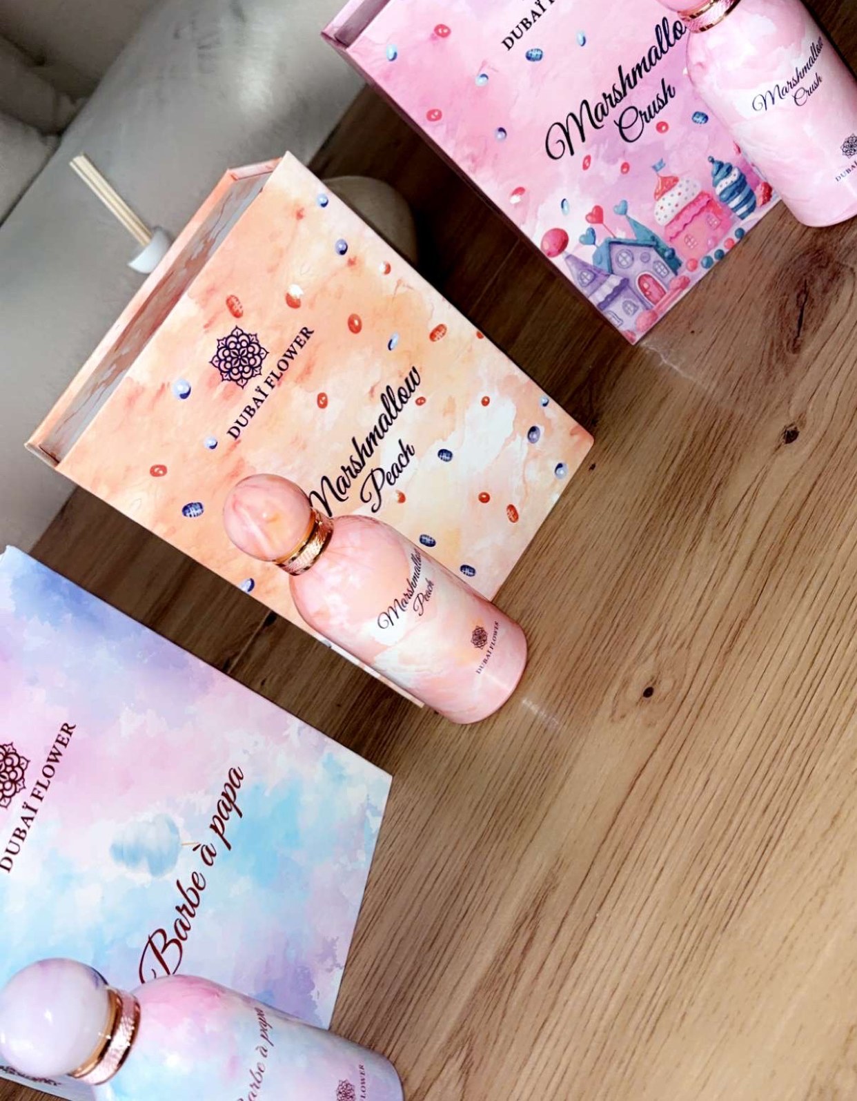 Dubaï Flower — Marshmallow Crush, Marshmallow Peach, Barbe à Papa